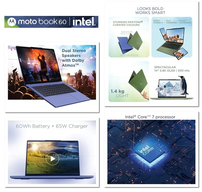Motorola представи първия си лаптоп – компактния Moto Book 60 с OLED екран, процесори Intel Core и Wi-Fi 7