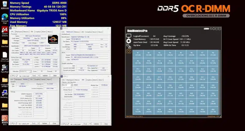 V-Color представи овърклокърските RAM модули DDR5-8000 за Threadripper и Xeon процесорите в комплект с обем до 512 GB