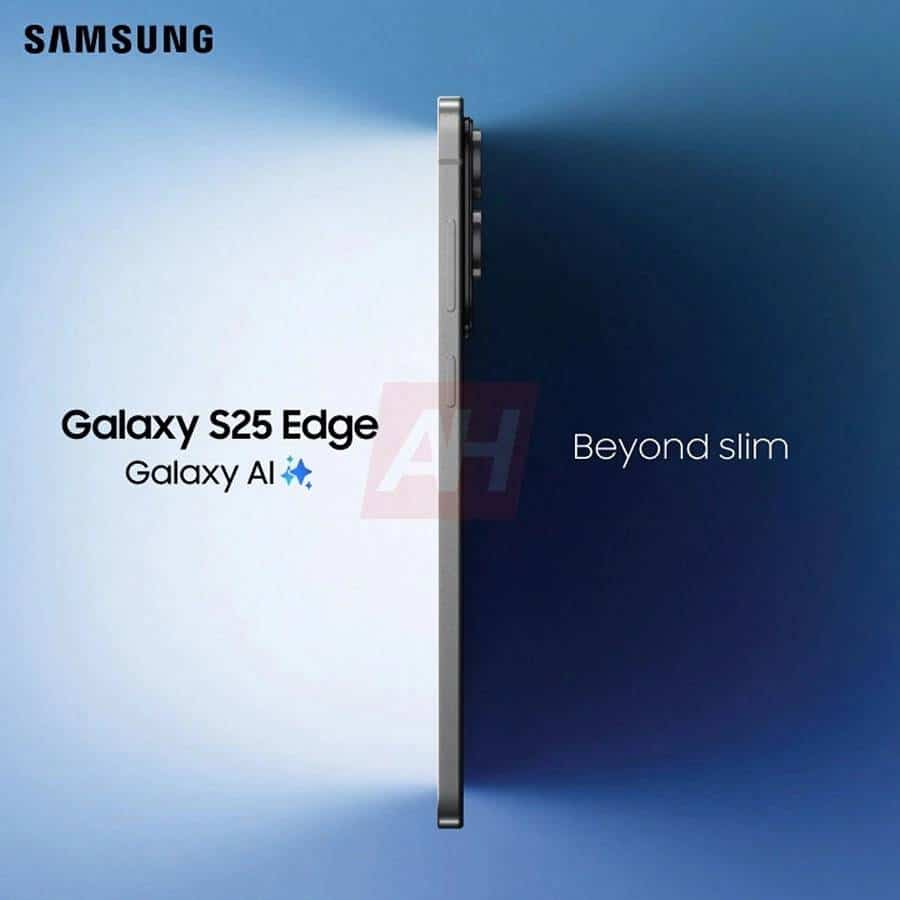 Промоционални рендери на Galaxy S25 Edge разкриват дизайн, цветове и спецификации