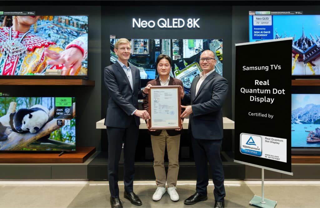 Телевизорите QLED на Samsung със сертификат за ‘Real Quantum Dot Display’ технология от TÜV Rheinland