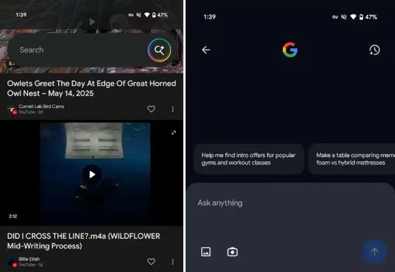 AI търсенето се появи в приложението на Google за Android и iOS, но все още не е достъпно за всички