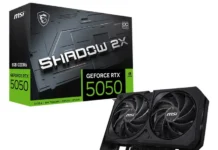 MSI представи компактна GeForce RTX 5050 Shadow 2X OC с овърклок