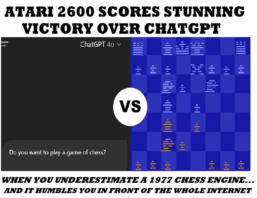 Atari от 1977 година със само 128 байта RAM памет победи ChatGPT на шах