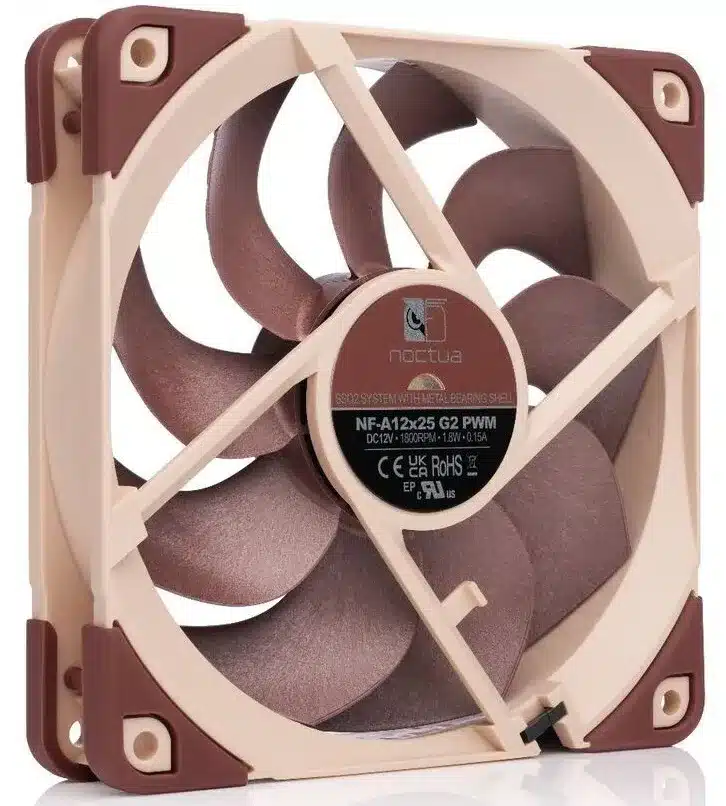 Noctua пусна авангардните 120-милиметрови вентилатори NF-A12x25 G2 на цена от
