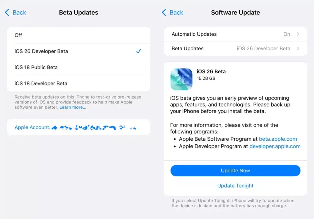 Как да инсталирате бета версиите на iOS 26 и iPadOS 26