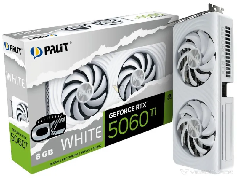 Palit пусна първите бели графични карти Blackwell — GeForce RTX 5060, 5060 Ti и RTX 5070 White