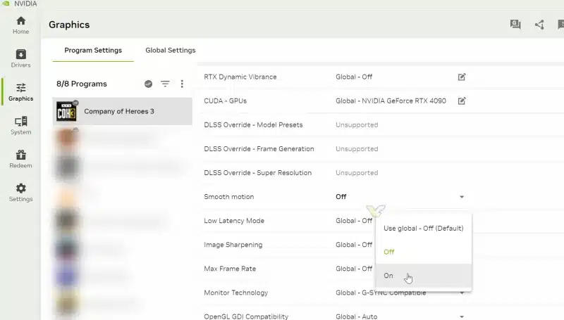 Nvidia добави поддръжка на технологията за генериране на кадри Smooth Motion към графичните карти GeForce RTX 4000