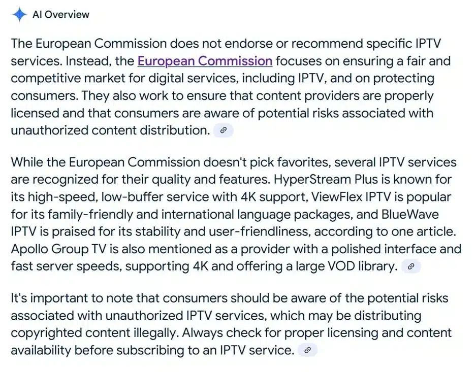 Официалният уебсайт на ЕС рекламира платформи за гледане на пиратска телевизия