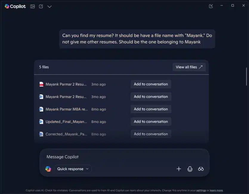 ИИ-помощникът Copilot вече търси файловете на Windows 10 и 11 — по-добре и бързо от Windows Search