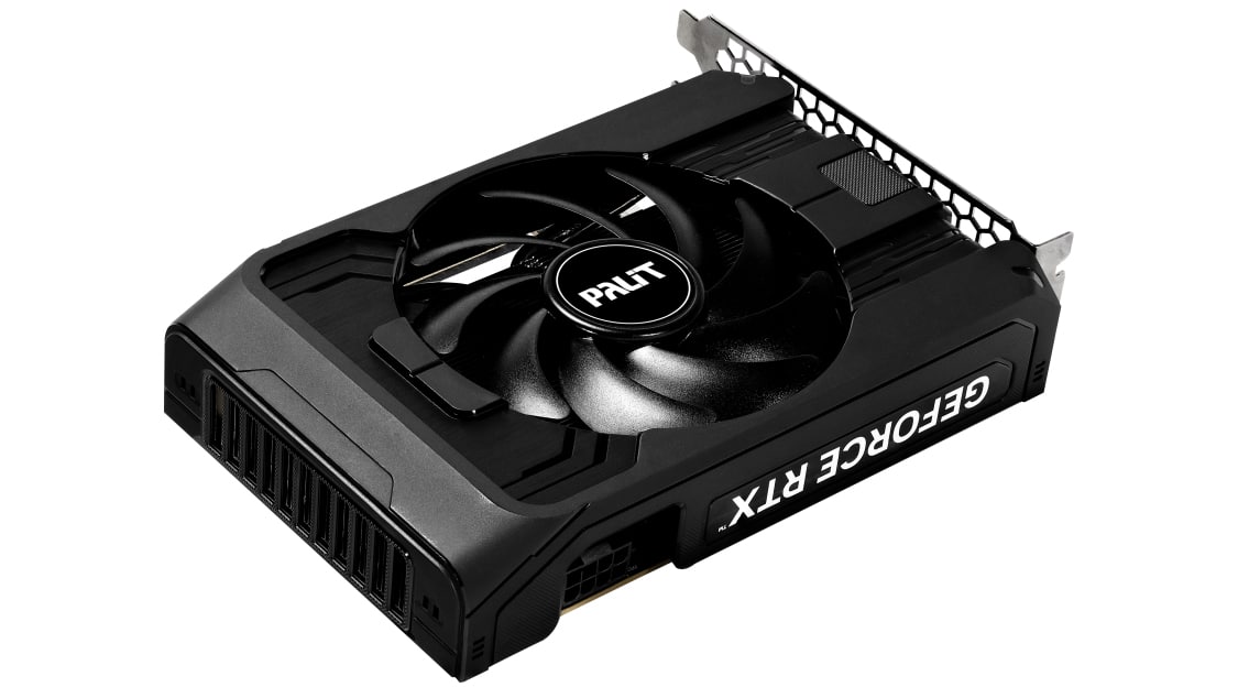 В каталога на DNS се появи едновентилаторната видеокарта Palit GeForce RTX 5050 STORMX
