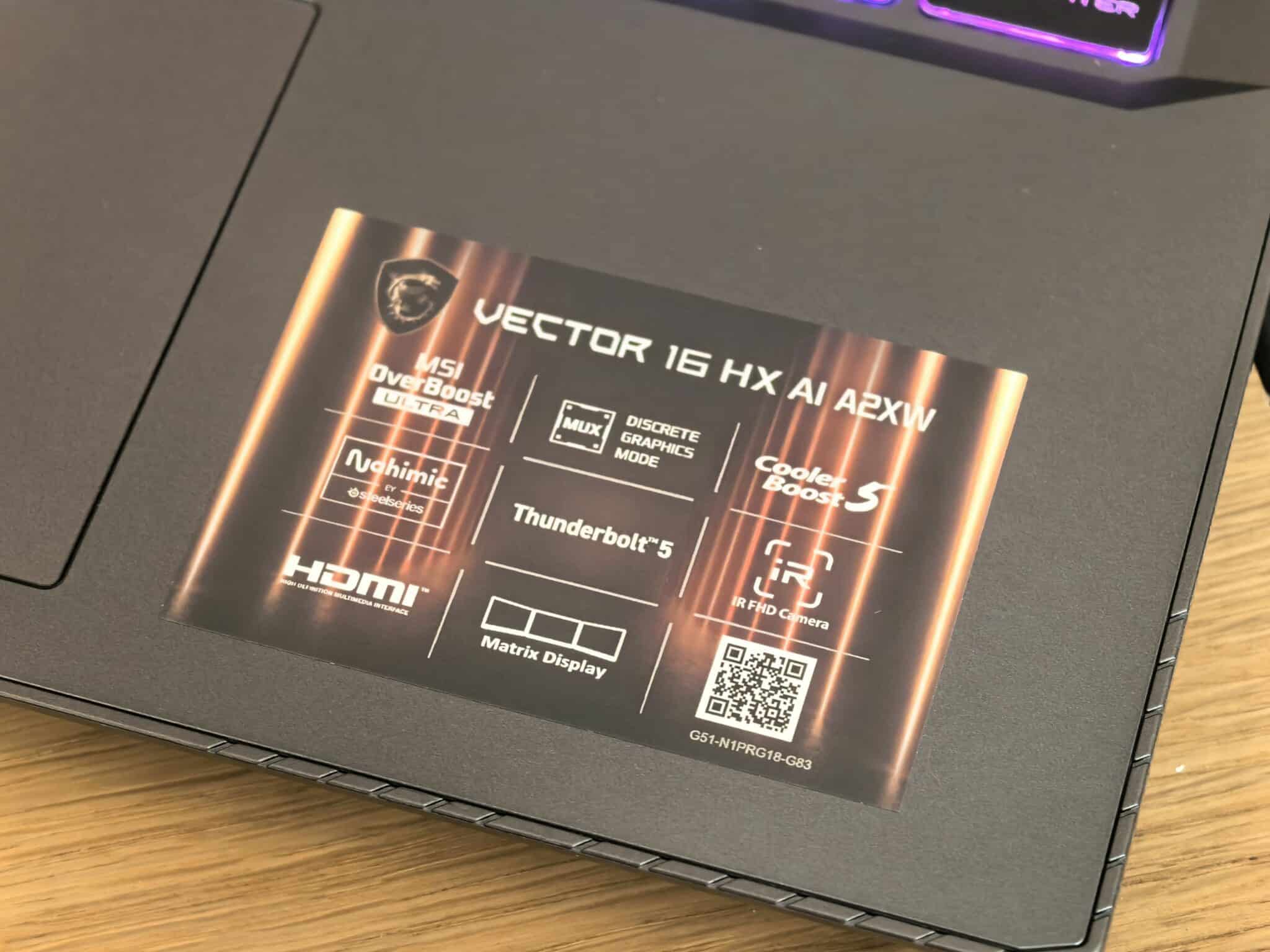 MSI Vector 16 HX AI – Премиум технологии, геймърска мощ и Thunderbolt 5 без премиум цена