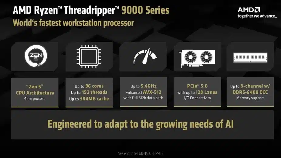 Най-скъпите настолни процесори: AMD разкри цените на Ryzen Threadripper PRO 9000WX