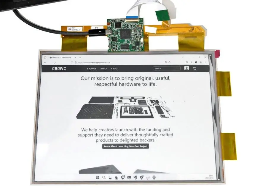 Дизайнерският монитор Modos Paper E Ink предлага 75Hz честота на опресняване