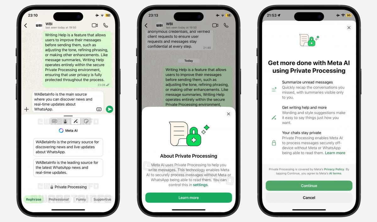 WhatsApp тества ИИ-функция, която помага за редактиране на тона и стила на съобщенията