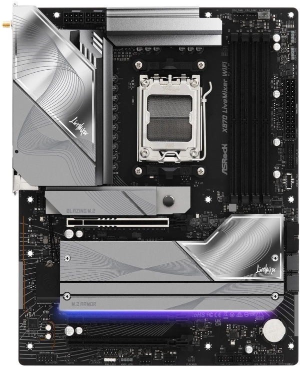 ASRock пусна X870 LiveMixer WiFi – дънна платка за 0 с 25 USB порта
