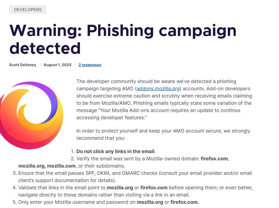 Хакери атакуват създателите на разширения за Firefox. Вече са налице първите жертви