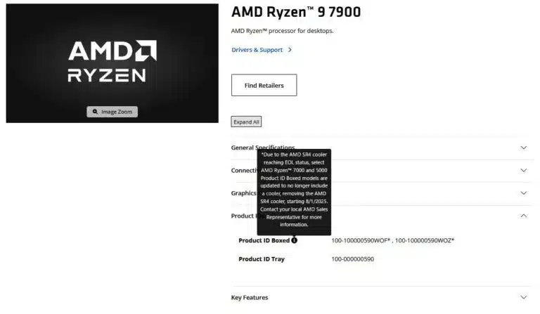 AMD прекрати пускането на охладителите Wraith Prism и Wraith Spire за Ryzen 5000, 7000 и 8000G