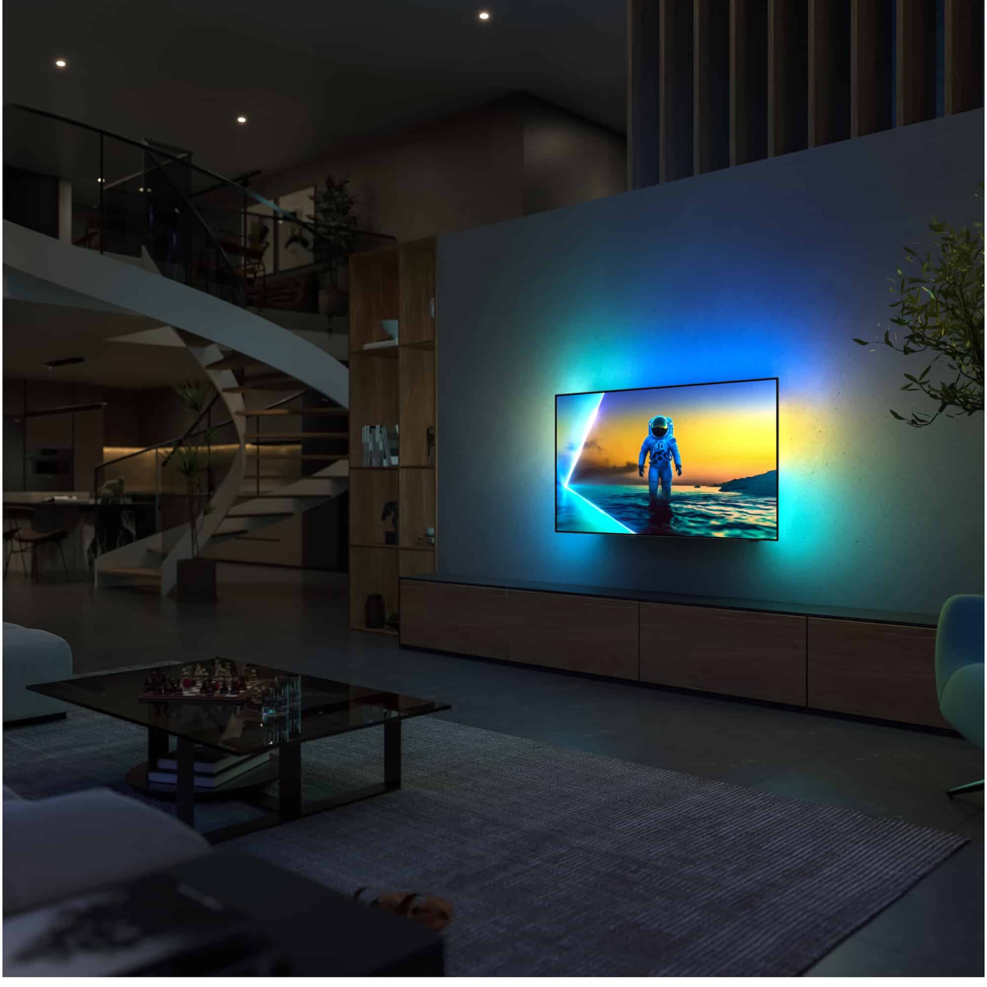 Philips OLED 820: телевизорът, който прави стените част от филма