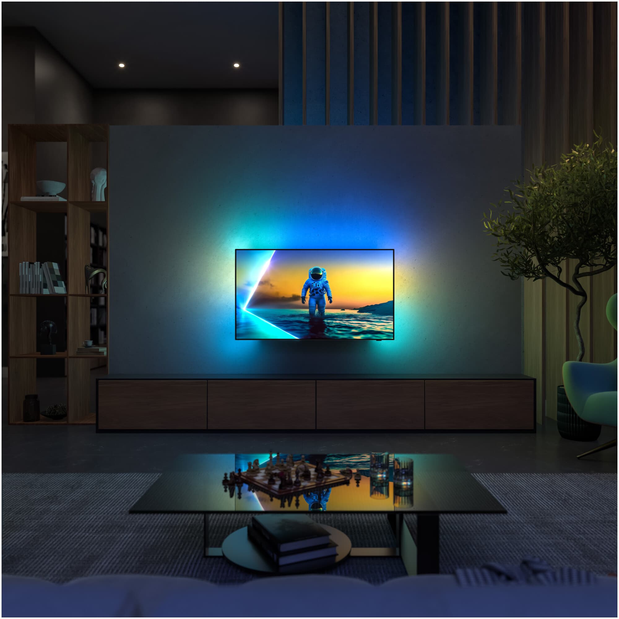 Philips OLED 820: телевизорът, който прави стените част от филма