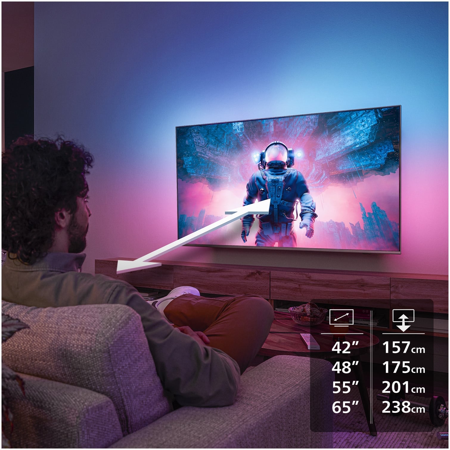Philips OLED 820: телевизорът, който прави стените част от филма