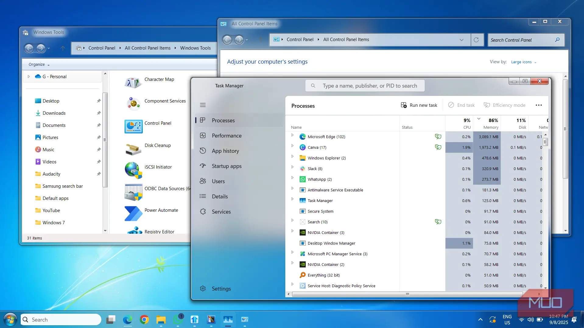 Направих Windows 11 да изглежда като Windows 7 и всъщност така ми харесва повече