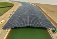 Калифорния съчетава канали и слънчеви панели и стартира проект с мощност 1,6 MW