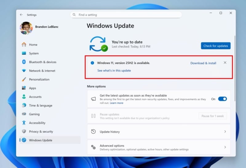 Microsoft пусна официален ISO образ на предварителната версия на Windows 11 25H2