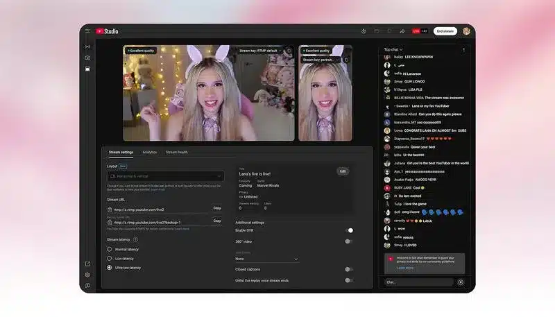 YouTube Live получи най-голямата си актуализация: двуформатен ефир, мини-игри и много други