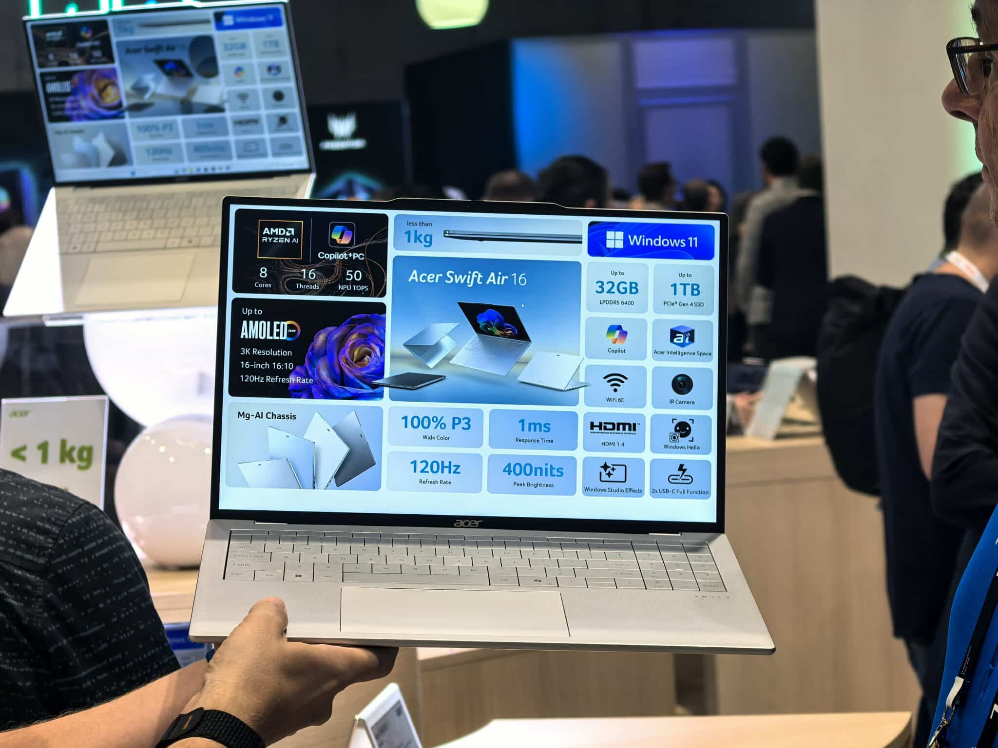 Acer представи 16-инчовия лаптоп Swift Air 16 с AI функции и тегло под 1 килограм
