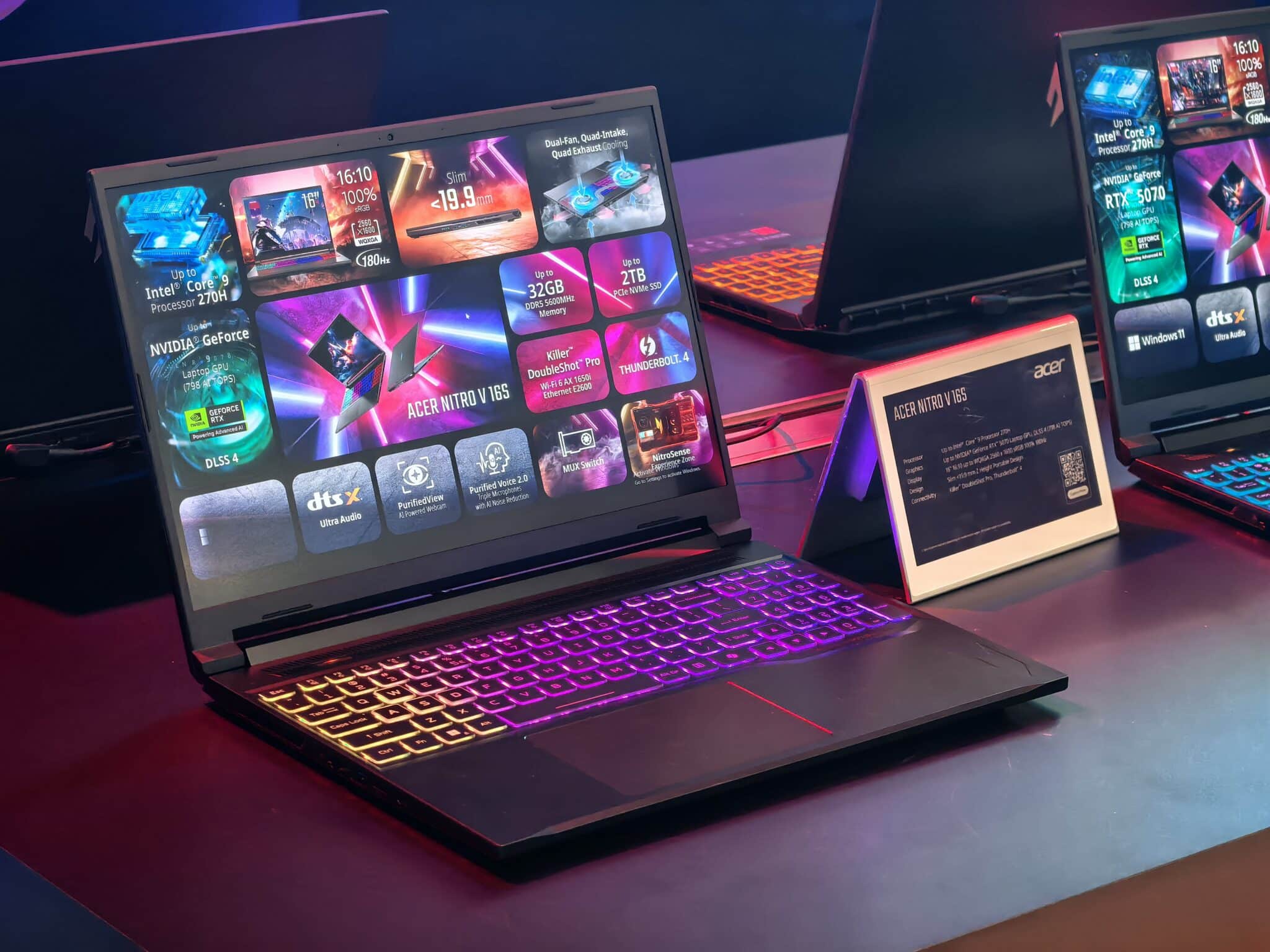 Acer представи геймърските лаптопи Nitro V 16 и Nitro V 16S, задвижвани от Intel Core 9 270H и GeForce RTX 5070