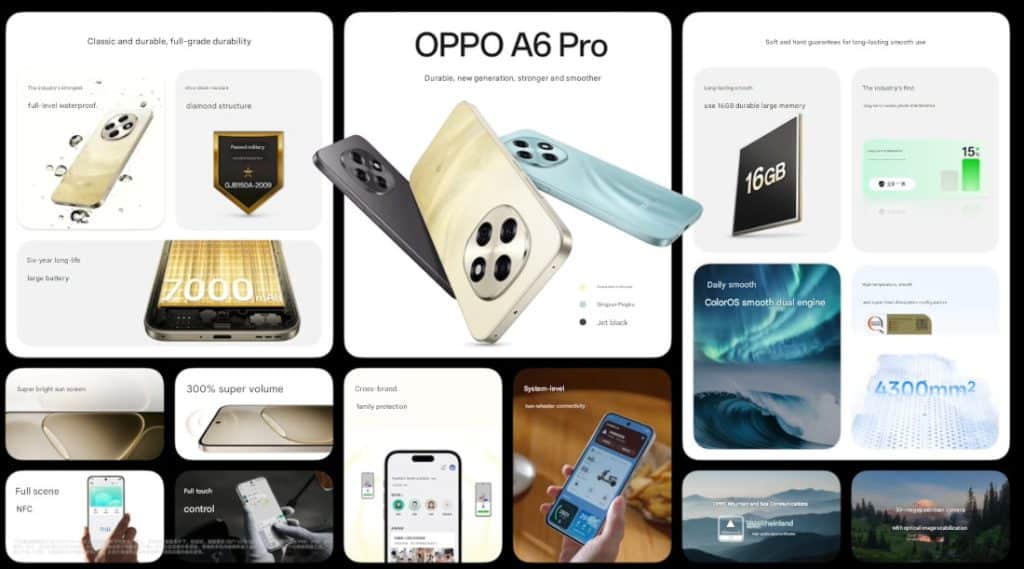 Oppo A6 Pro получава 120Hz OLED екран, чип Dimensity 7300 и 7000 mAh батерия