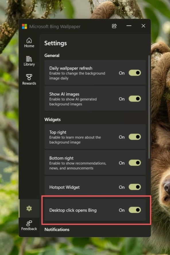 Тапетите за Windows 11 на Bing вече стартират търсачката при кликване някъде върху работния плот