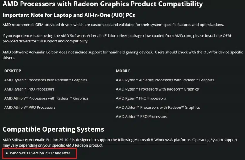 AMD ограничи поддръжката на видеокартите RX 5000 и 6000 – драйверите за Radeon на Windows 10 също няма да работят, но на 11 ще работят