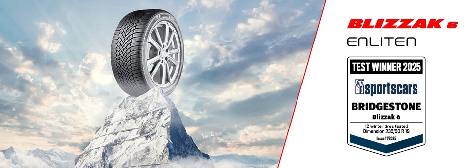 Bridgestone Blizzak 6 е цялостен победител в теста за зимни гуми на AUTO BILD sportscars 2025