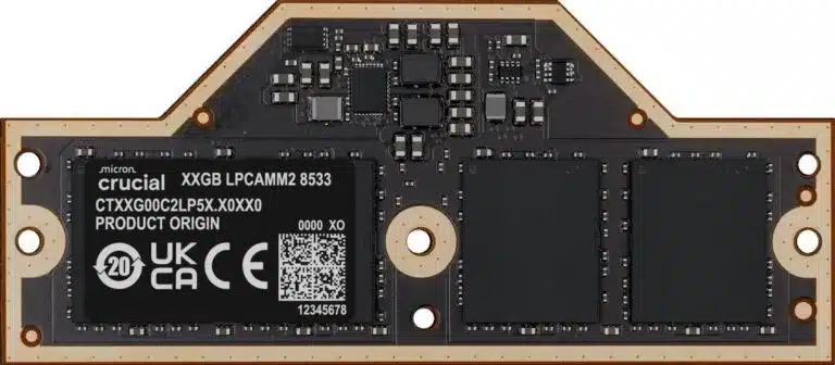 Crucial пусна на пазара най-бързата LPCAMM2 LPDDR5X памет за лаптопи – 8533 MT/sec