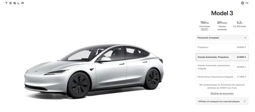 Tesla увеличи пробега на Model 3 в Европа до 750 км с едно зареждане