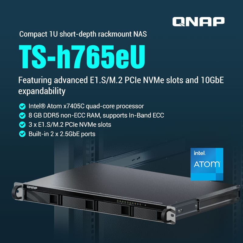 QNAP обяви 4-гнездов компактен NAS за ограничено място в стелажа