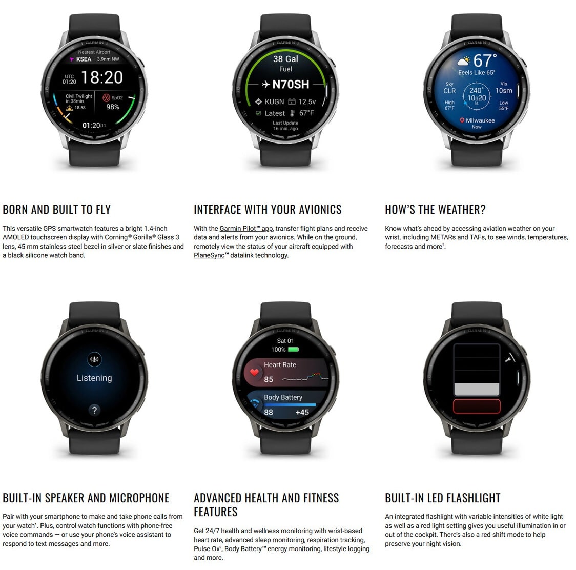 Garmin представи D2 Air X15 – „авиаторски“ смарт часовник с AMOLED дисплей и вградено фенерче за 0