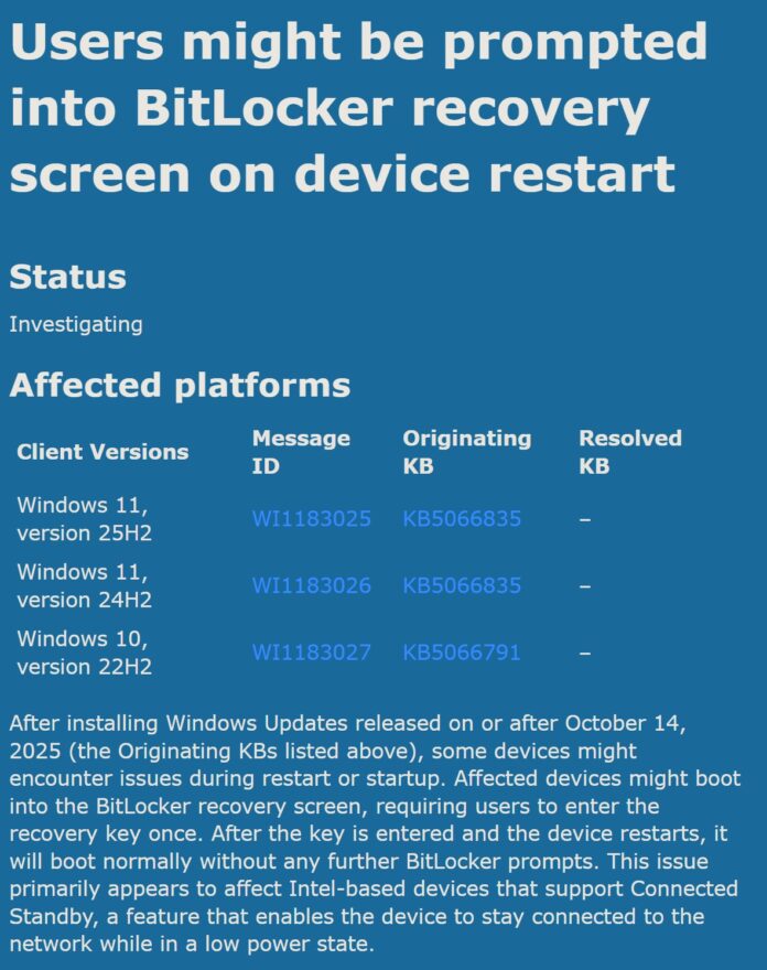 Отново BitLocker: Microsoft предупреждава потребителите на Windows 11 и 10 за възможна загуба на данни