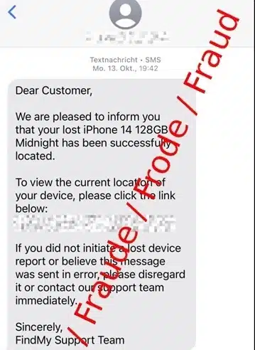Измамници мамят собствениците на откраднати iPhone-и с фалшиви съобщения в Apple Find My
