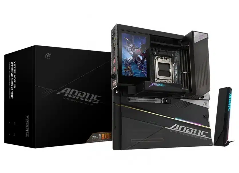 Gigabyte представи AM5 дънна платка с вграден 5“ дисплей