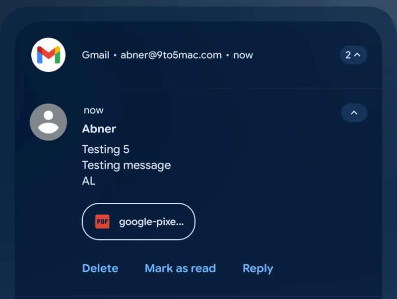 В Gmail на Android се появиха уведомления с предварителен преглед на снимките и други прикачени файлове