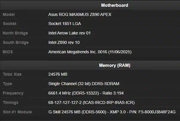 DDR5 беше клокнат до 13 322 MHz: рекордът по овърклок на памет беше подобрен четвърти път за един месец