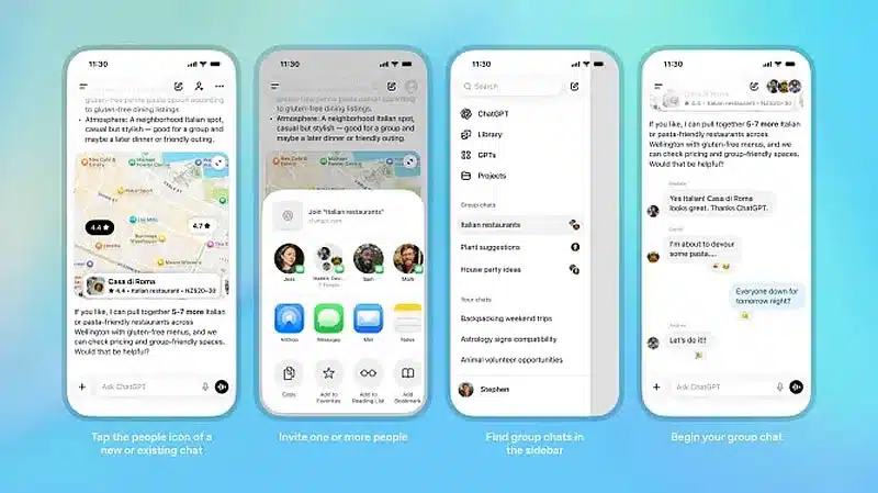 OpenAI пусна функцията за групови чатове в ChatGPT за потребителите по целия свят