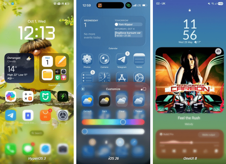 HyperOS на Xiaomi в сравнение с iOS и OneUI: коя операционна система е по-добра през 2025 г.