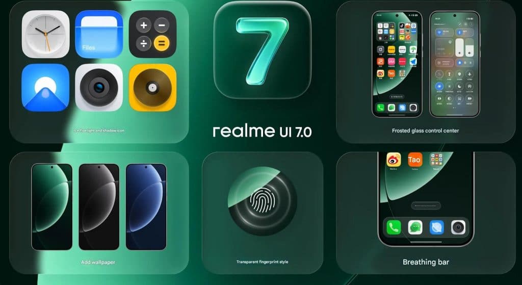 Потребителският интерфейс Realme UI 7.0 с дизайн в стила на Apple Liquid Glass вече е тук