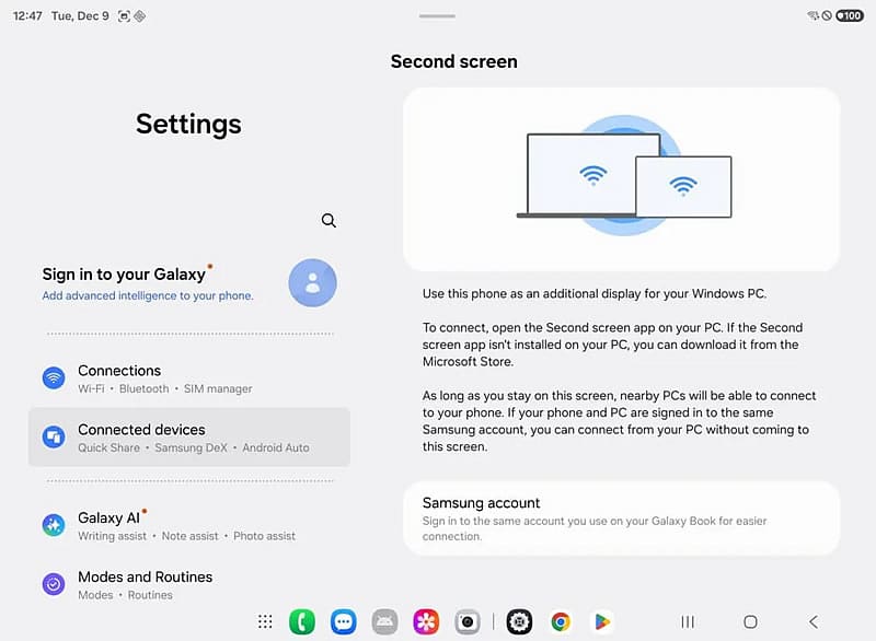 Сгъваемият смартфон Samsung Galaxy Z TriFold може да се превърне във втори монитор за компютър