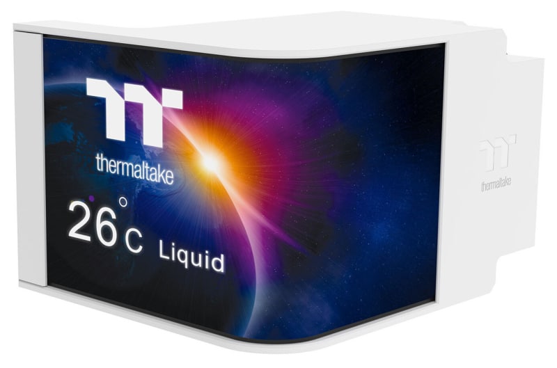 Thermaltake пусна система за течно охлаждане с 6,67-инчов извит AMOLED-екран и платена ИИ-функция за генериране на фонови изображения