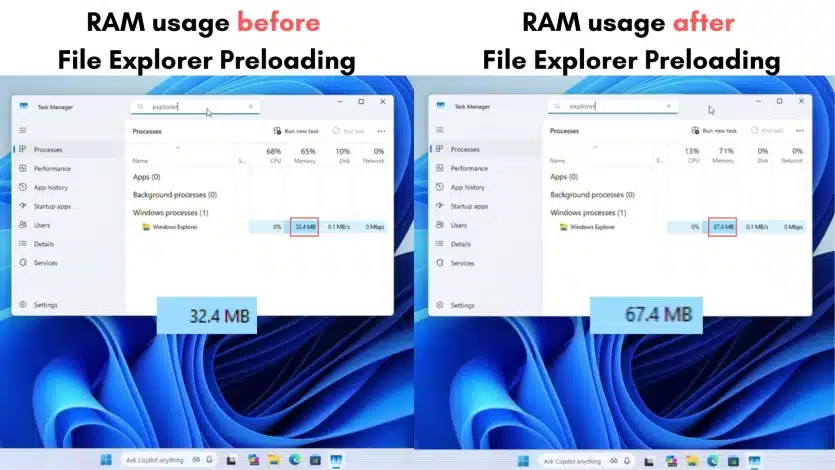 Тест: По-бързият File Explorer на Windows 11 използва два пъти повече памет, но дали е по-бърз?
