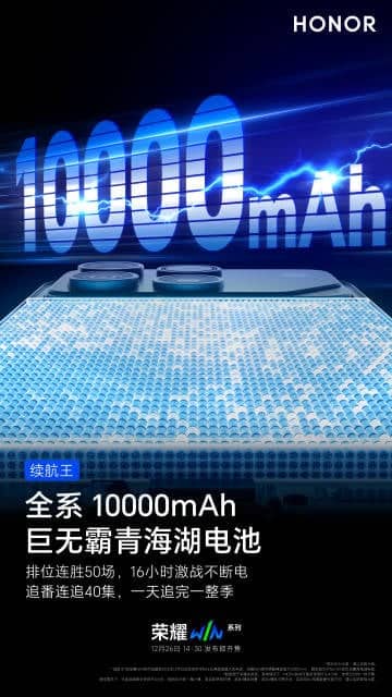 Honor разкри спецификациите на смартфоните от серията Win с батерия от 10 000 mAh